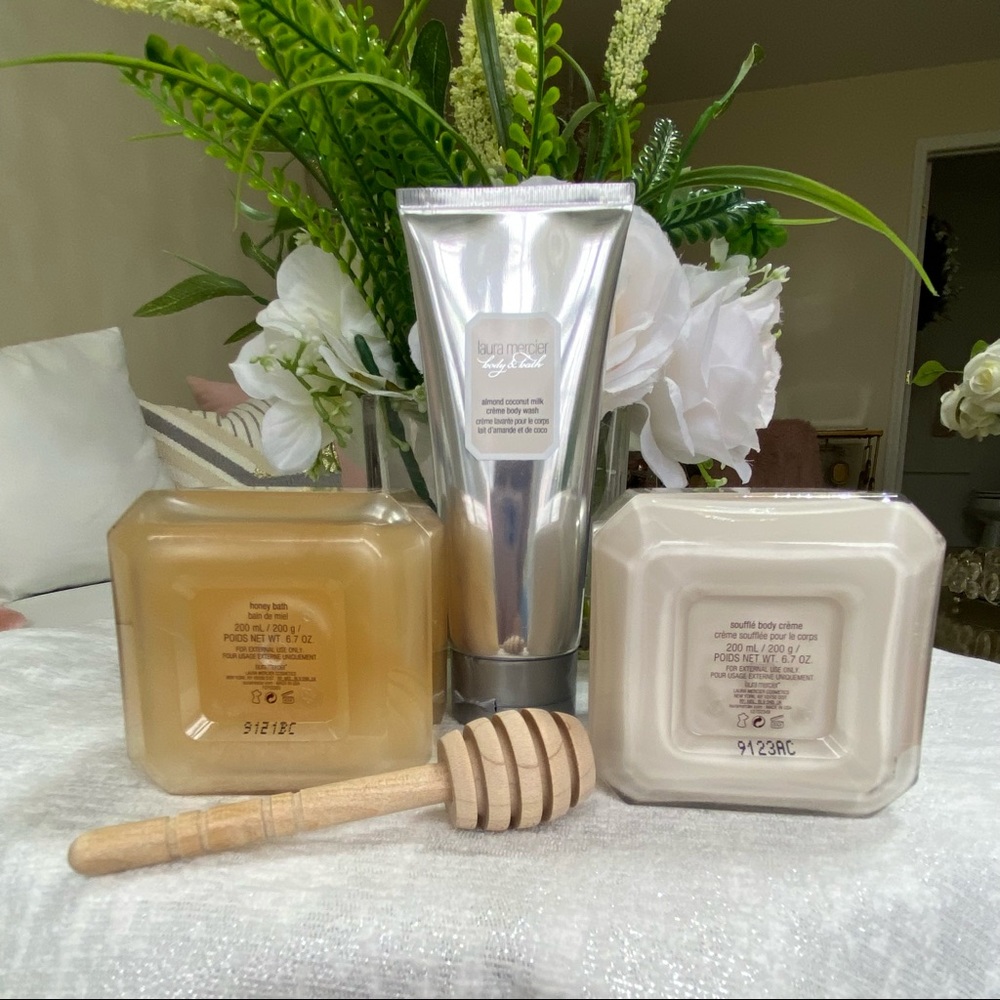 Laura Mercier Almond Coconut Milk Body Collection 3-pcs Set. - Picture 4 of 5